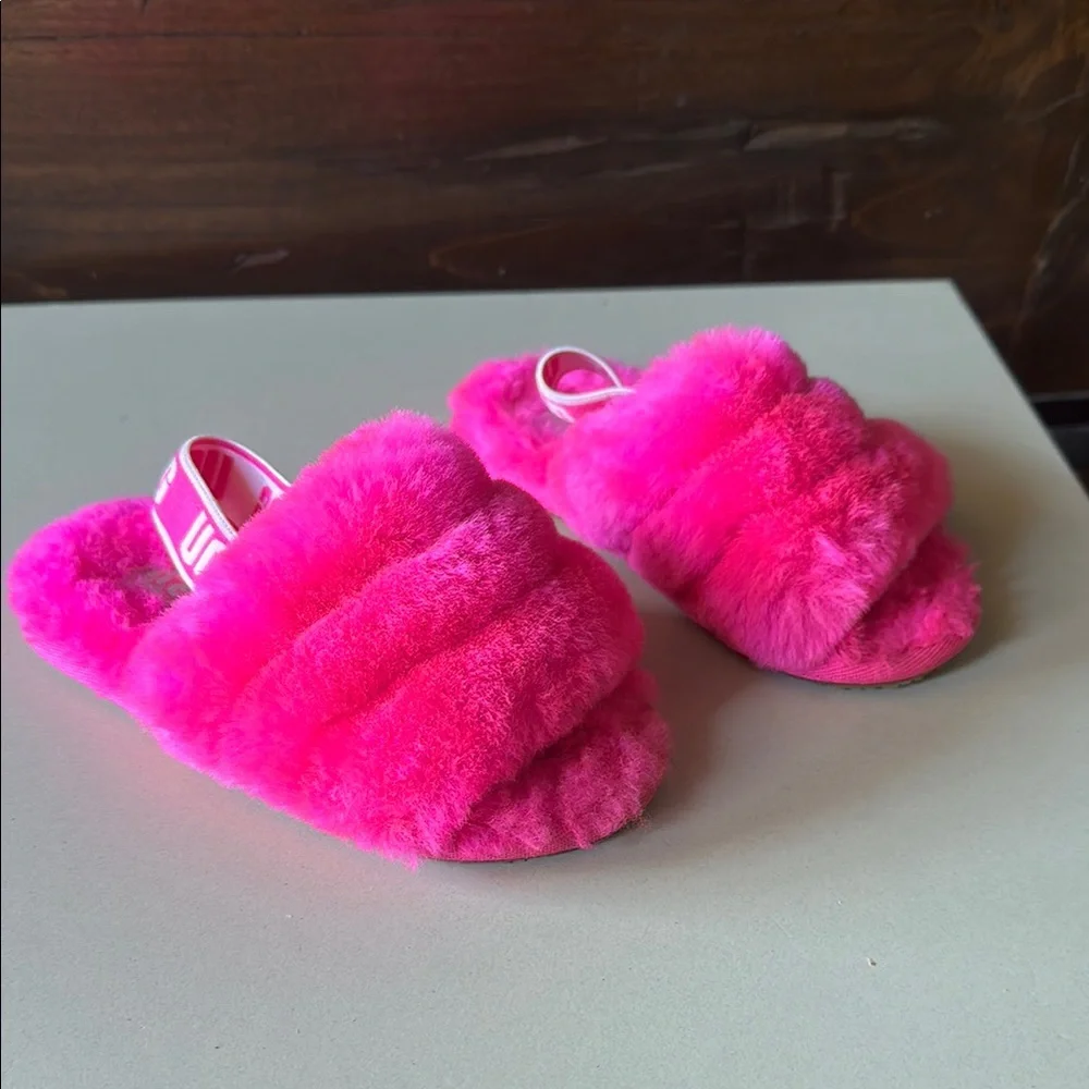 Ugg Fuzzy Pink Slippers